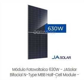 Módulo Fotovoltaico 620W BIFACIAL - Melhor preço do Mercado
