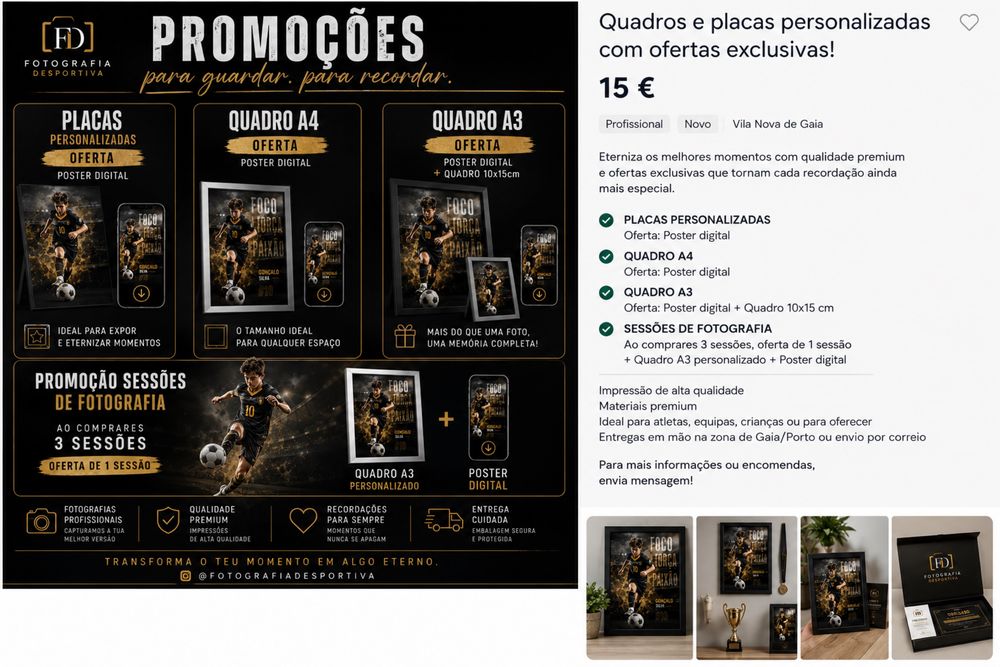 Quadros - Placas - Fotografia Desportiva