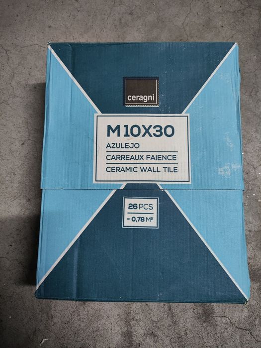 Azulejos ceragni cream emoticons 10x30