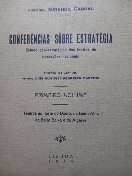 Militaria - Conferências sobre Estratégias edição dois volumes de 1932