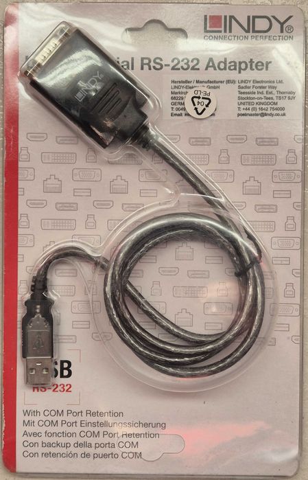 Cabo de Série Lindy 42686 Preto chipset FT231XS
