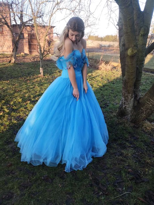Suknia Cindyrella przebranie strój bal Kopciuszek karnawał księżniczka