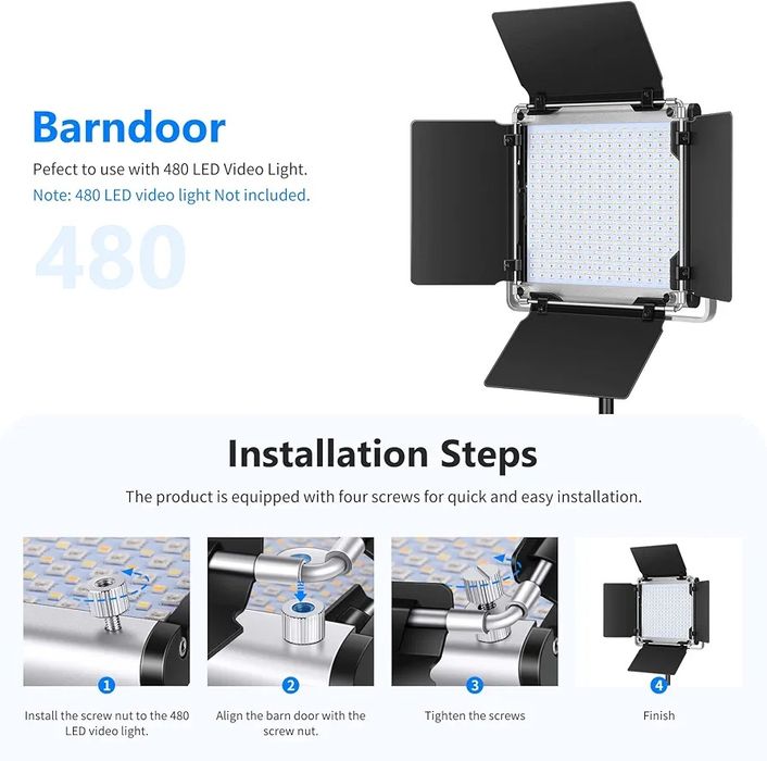 Profesjonalne drzwi do Lampy wideo LED Neewer 480