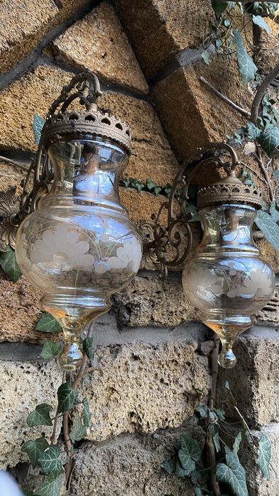 Винтаж. Бра парные абажур Капелька, большие, цена за пару, Италия