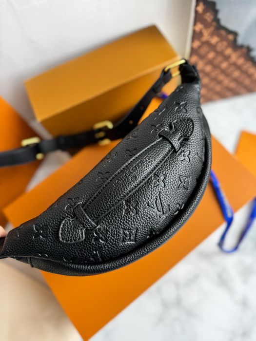 Бананка чорна чоловіча жіноча Louis Vuitton bumbag луи витон кожа