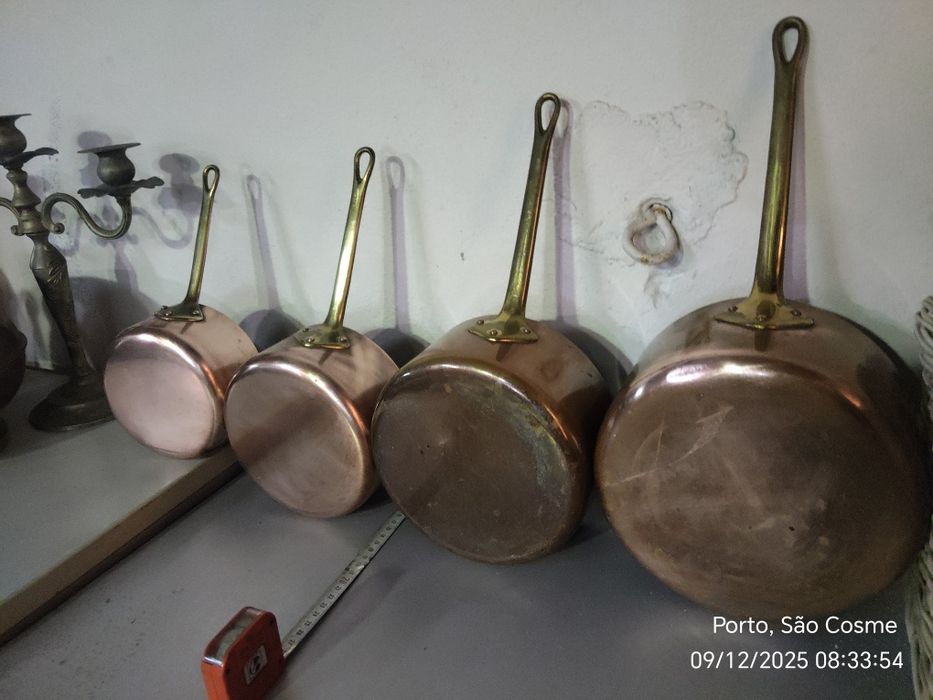 Tachos em cobre vintage