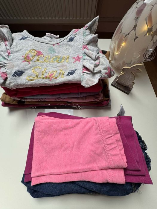 Zestaw ubranek dla dziewczynki 10szt rozmiar 92 sezon wiosna lato