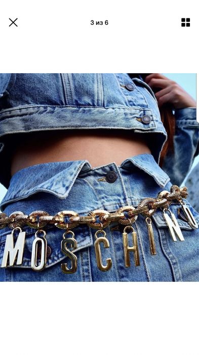Джинсовий топ від коллобараціі HM&Moschino