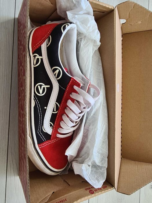 Buty Vans Old Skool Circle V Czarne Czerwone r.39