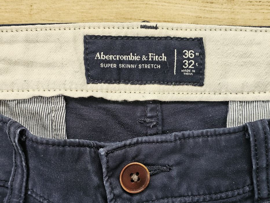 spodnie chinosy Abercrombie & Fitch 36/32 SKINNY pas 95-100 cm