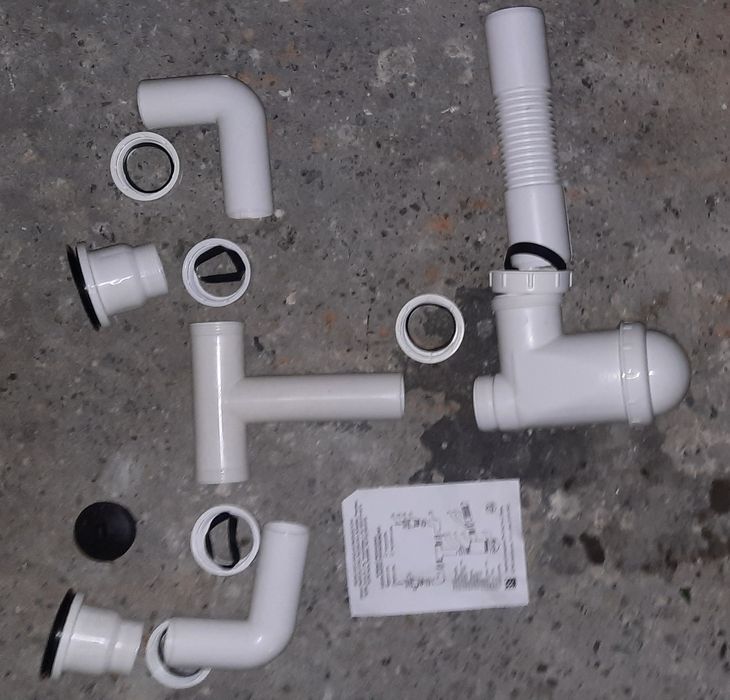 Syfon zlewu dwukomorowy