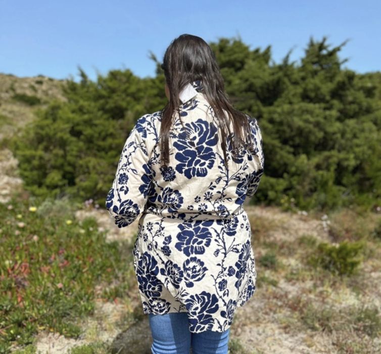 Camisa estampada Zara, Tam XXL, nova