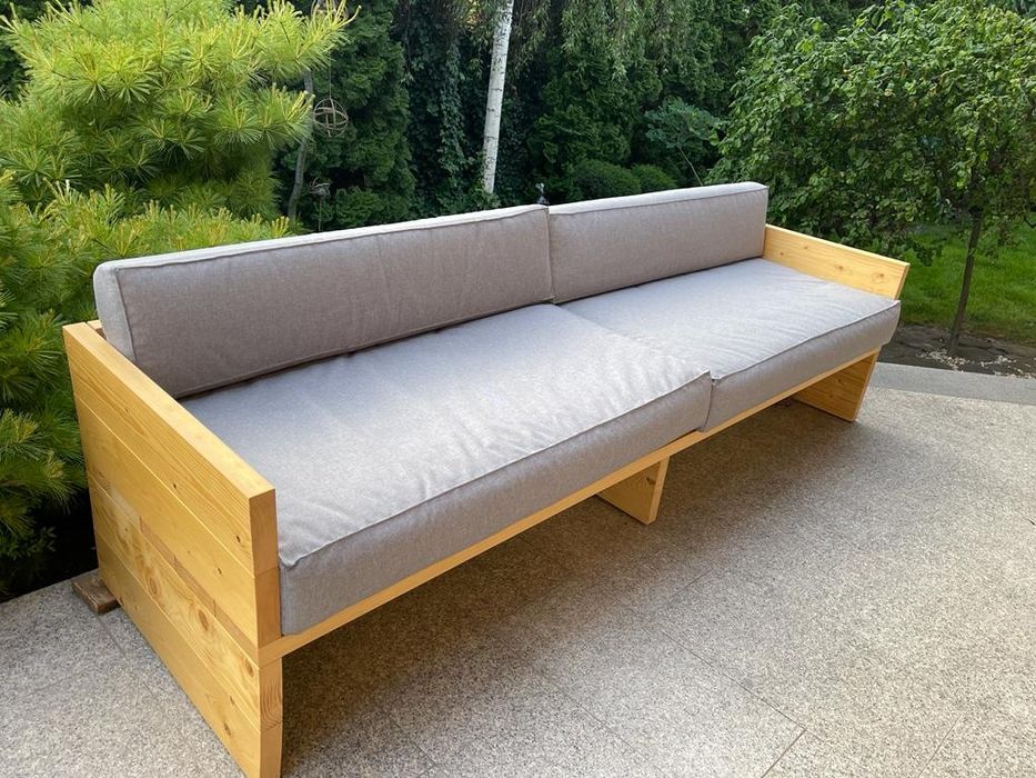 Nowoczesna Kanapa ogrodowa, 240cm, meble ogrodowe, drewniane, sofa.