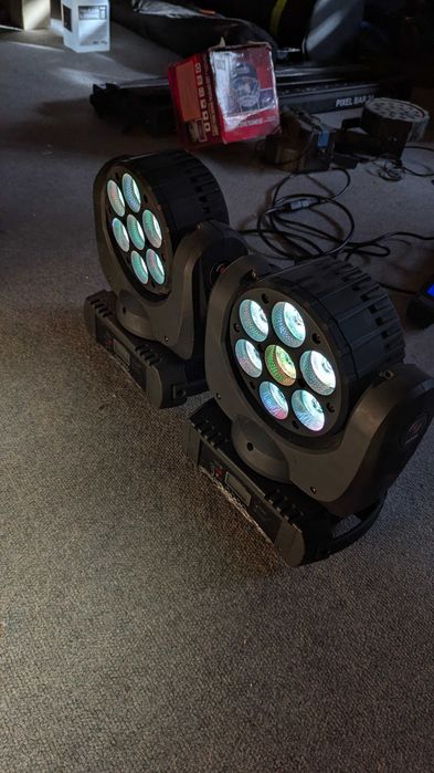 4x Flash LED głowica ruchoma led 7x15W RGBW 4w1 osram