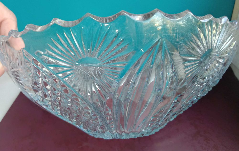 Хрусталь. Большая конфетница, салатник, ваза. Посуда. СССР