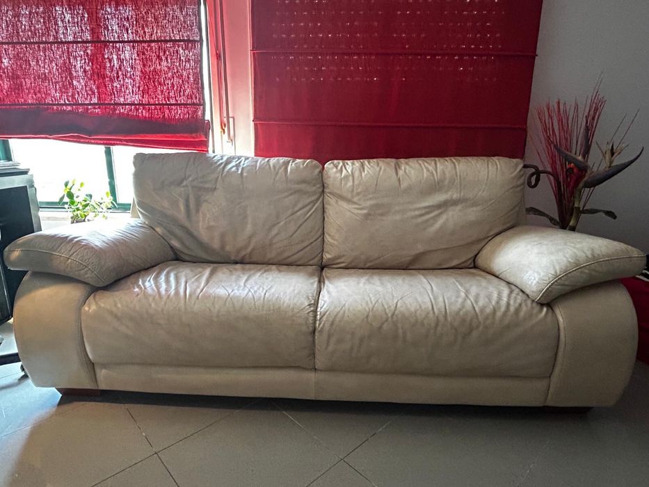 Sofas Bege em couro