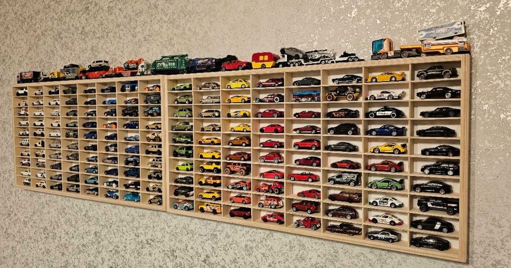 Duża Mocna Półka Organizer Na Resoraki HOT WHEELS 80 Miejsc + GRATIS