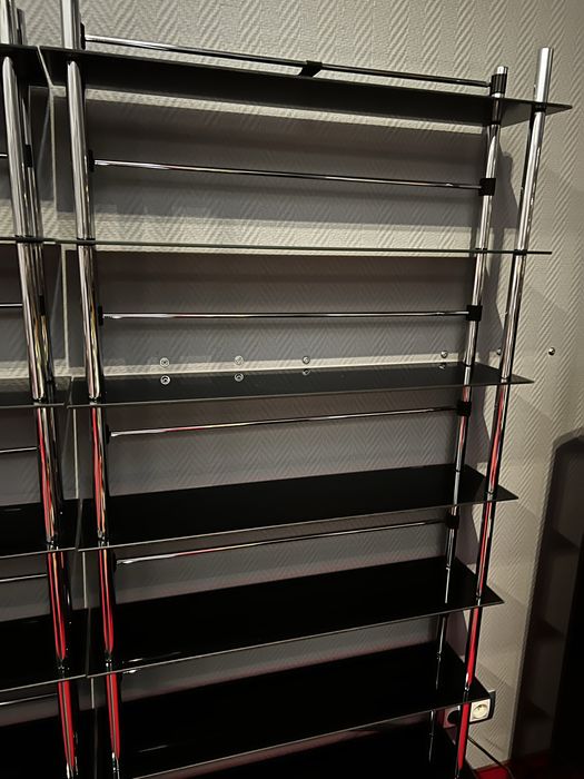 System półek, regał szklany