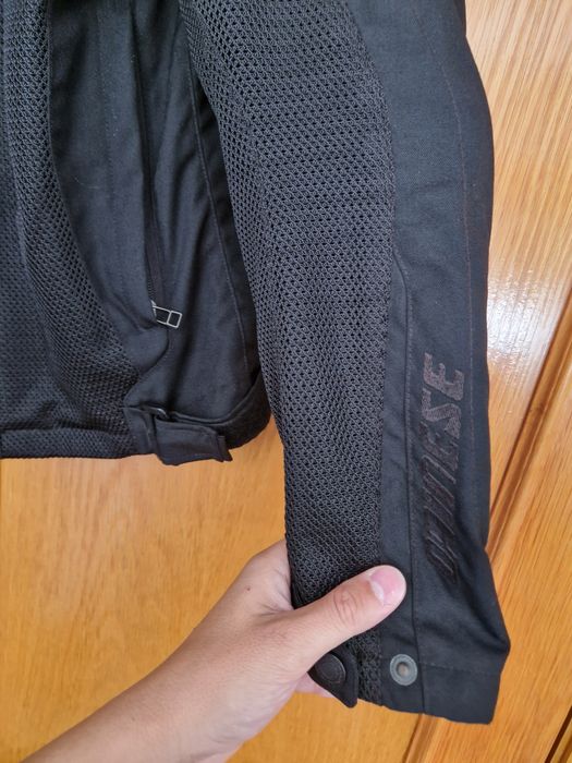 Casaco Dainese de verão Hyper Flux D-Dry Black - tamanho 48
