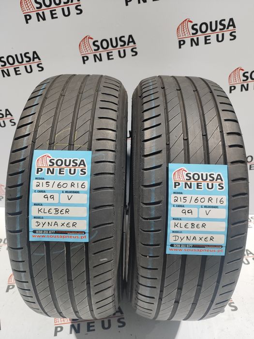 2 pneus semi novos 215-60R16 Kleber - Oferta dos Portes