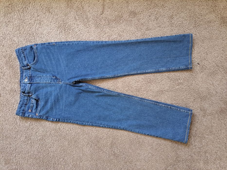 Niebieskie spodnie jeansowe H&M, rozm. 44 cm,Slim High