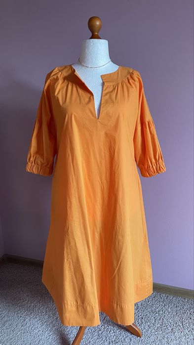 Sukienka orange bawełna koszulowa 40/42/44/46