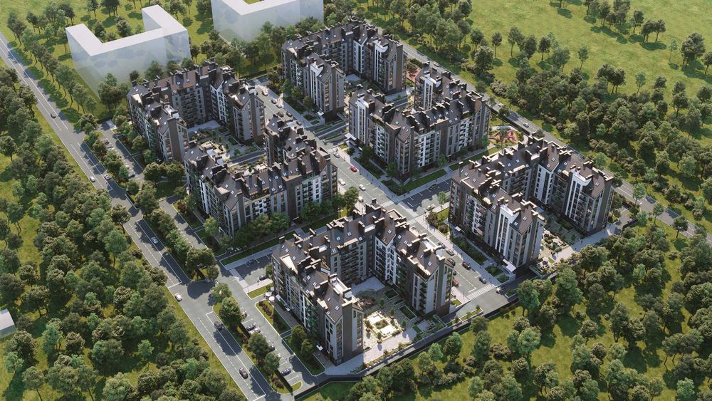 Продаж квартири у новобудові, Однокімнатна 44 м2. ЖК Park Residence