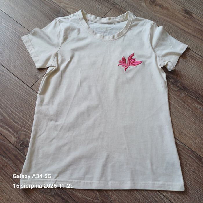 T-shirt kremowy 4F rozm. S