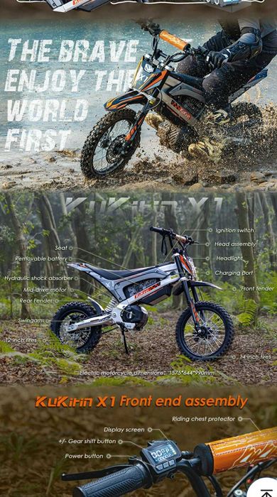 KuKirin X1 Elektryczny Suron Crossowy | Zasięg 40km | Silnik 1000W