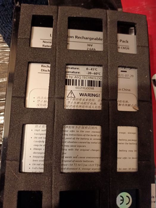 Akumulator bateria 36/42v do deski hulajnoga 2,6ah
