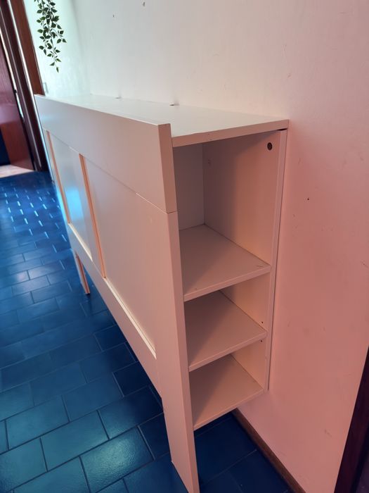 Cabeceira de Cama IKEA BRIMNES com Arrumação (160 cm) - Branco