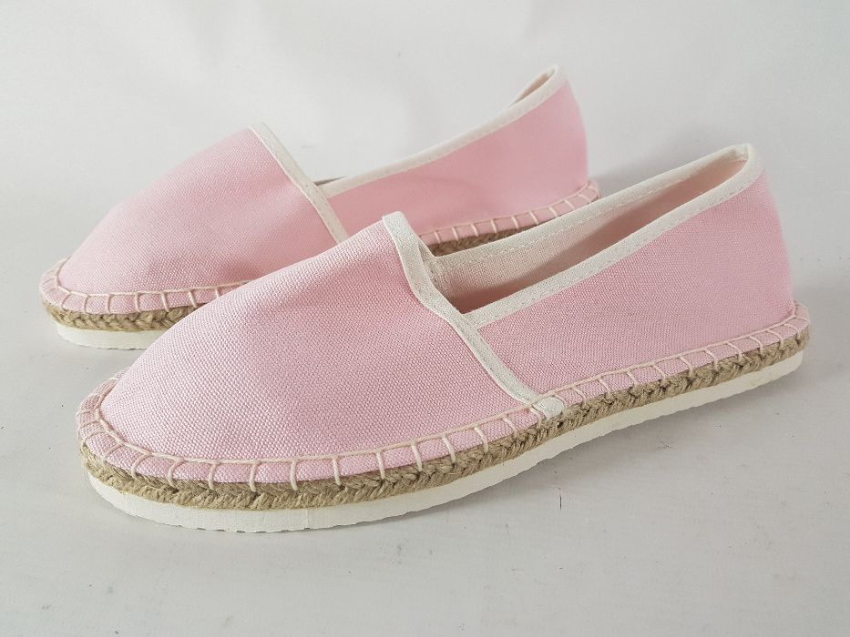 EVEN& ODD MOKASYNY ESPADRYLE damskie R 40 różowe noe
