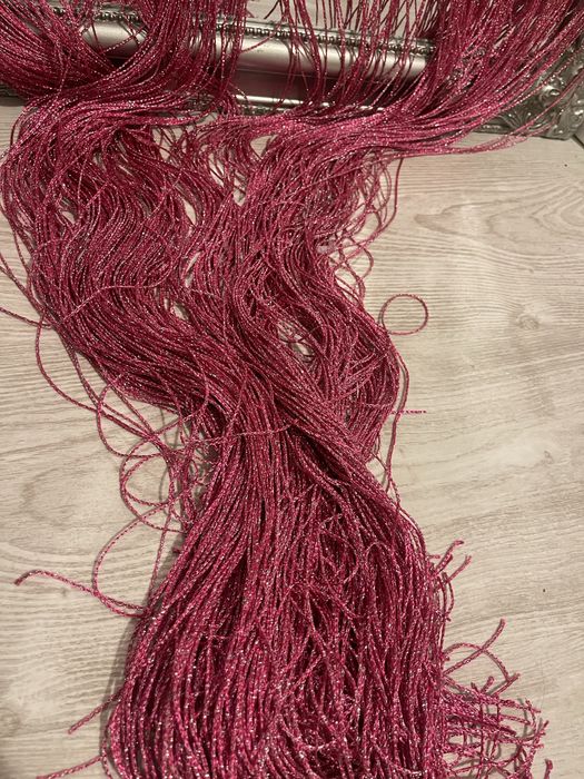 Firsnki mamarony różowe z brokatem dtebrna nitka home and you