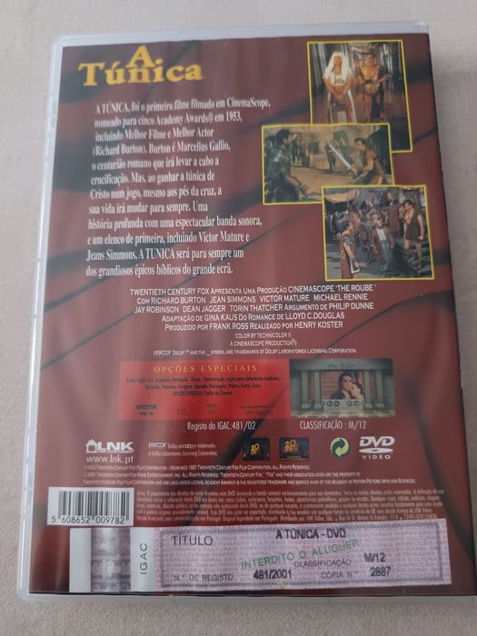 DVD a túnica.       .