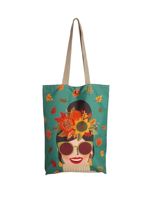 Torba zakupowa, plażowa, kobieta, jesień