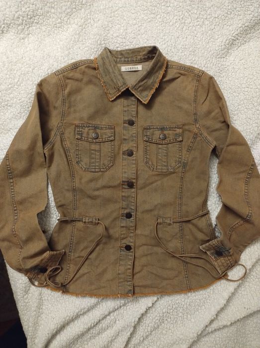 Kurtka a'la jeansowa, brązowa
