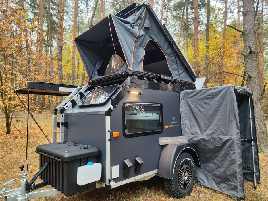 Причеп крапля, краплевидний  кемпер, причеп дача, дім на колесах, трей