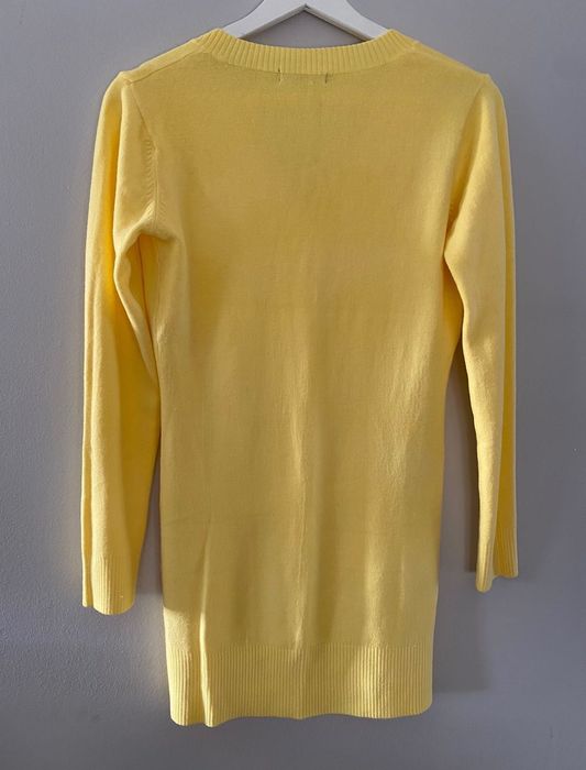 Sweter żółty cashmir M na L