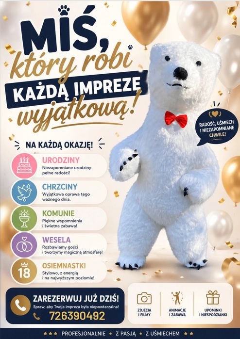 Miś na twoją imprezę