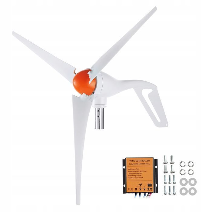 Turbina wiatrowa VEVOR 500W 12V 3-ŁOPATOWY generator Z kontrolerem