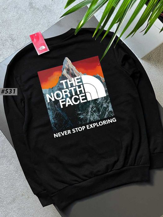 Новий Світшот THE NORTH FACE OrangeBox - Толстовка Черная TNF Оранжевые Горы - 158 XS S M L XL