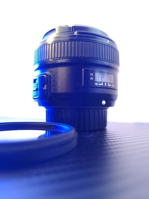 Lente yongnuo af 50mm 1.8 com filtro polarizador
