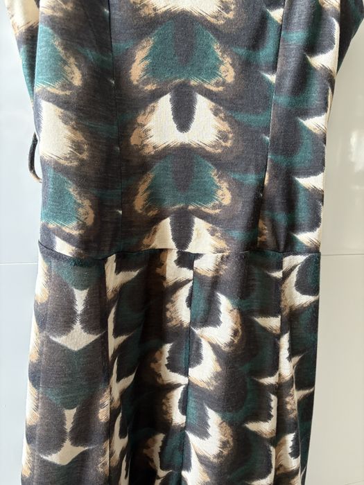 Vestido Mango Alças forrado castanho