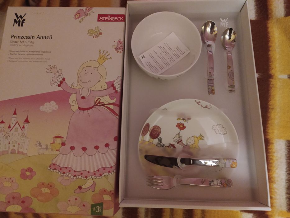 Zestaw WMF sztućce i porcelana dla dziecka