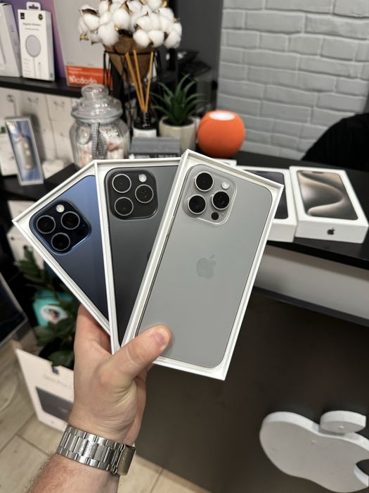 iphone 15 pro max 256gb blue/natural/black