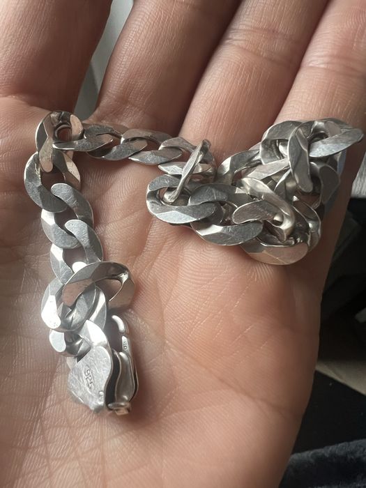 Bransoletka męska srebrna 23cm proba 925