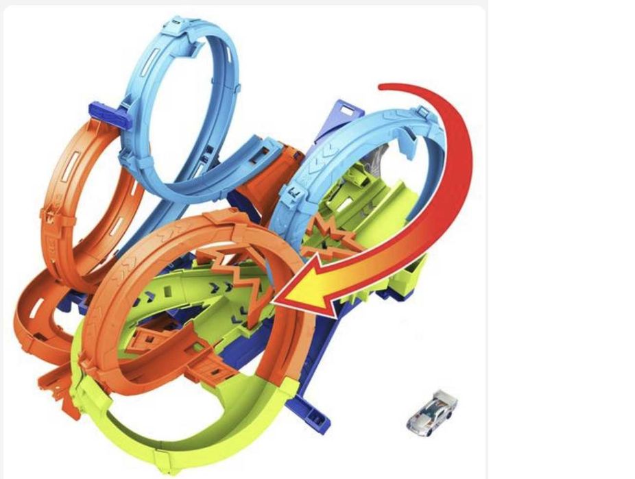 Pista Hot Wheels Action 4 Crash Looping – com booster motorizado