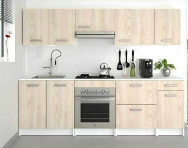 Cozinha Moderna (NOVA) 3,2m Dispoveis en Carvalho e Blanca Cidade