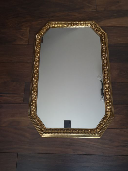 Lustro glamour złota rama