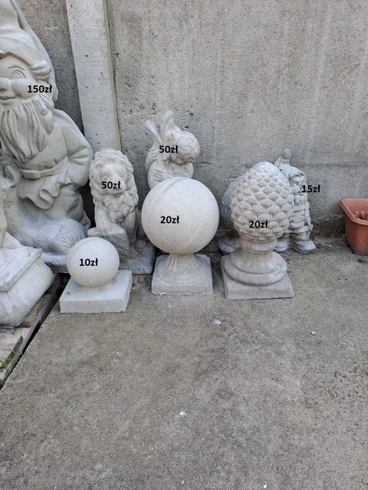 Figurki i doniczki betonowe